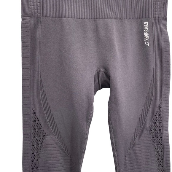 Gymshark Glow Seamless Tights Eyelet Cutout Athletic Leggings Brown/Gray | Sz XS - Picture 5 of 9